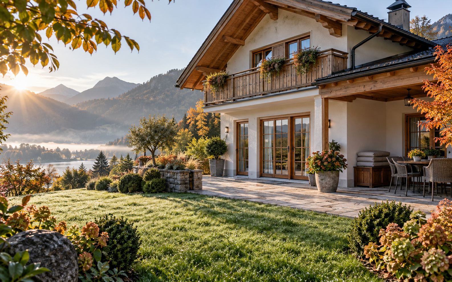 Selten genutztes Landhaus im sanften Morgenlicht